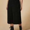 Vetements Marina Rinaldi | Jupe En Mohair Et Laine Noir