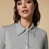 Vetements Marina Rinaldi | Chemise En Jersey Lurex Gris Clair