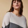 Vetements Marina Rinaldi | Pull Sans Couture En Laine Et Cachemire Gris Moyen