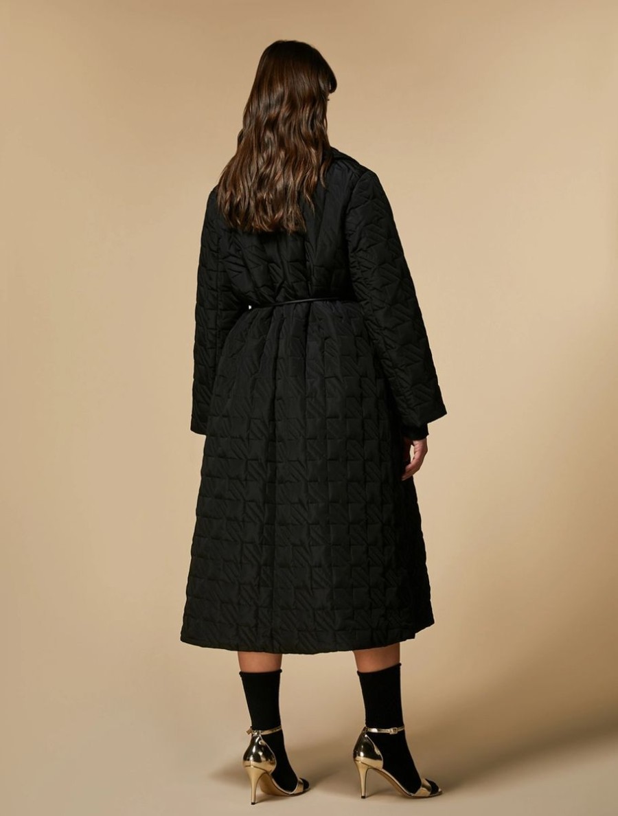 Vetements Marina Rinaldi | Doudoune Longue Matelassee Noir