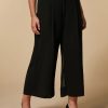 Vetements Marina Rinaldi | Pantalon En Crepe Georgette Noir