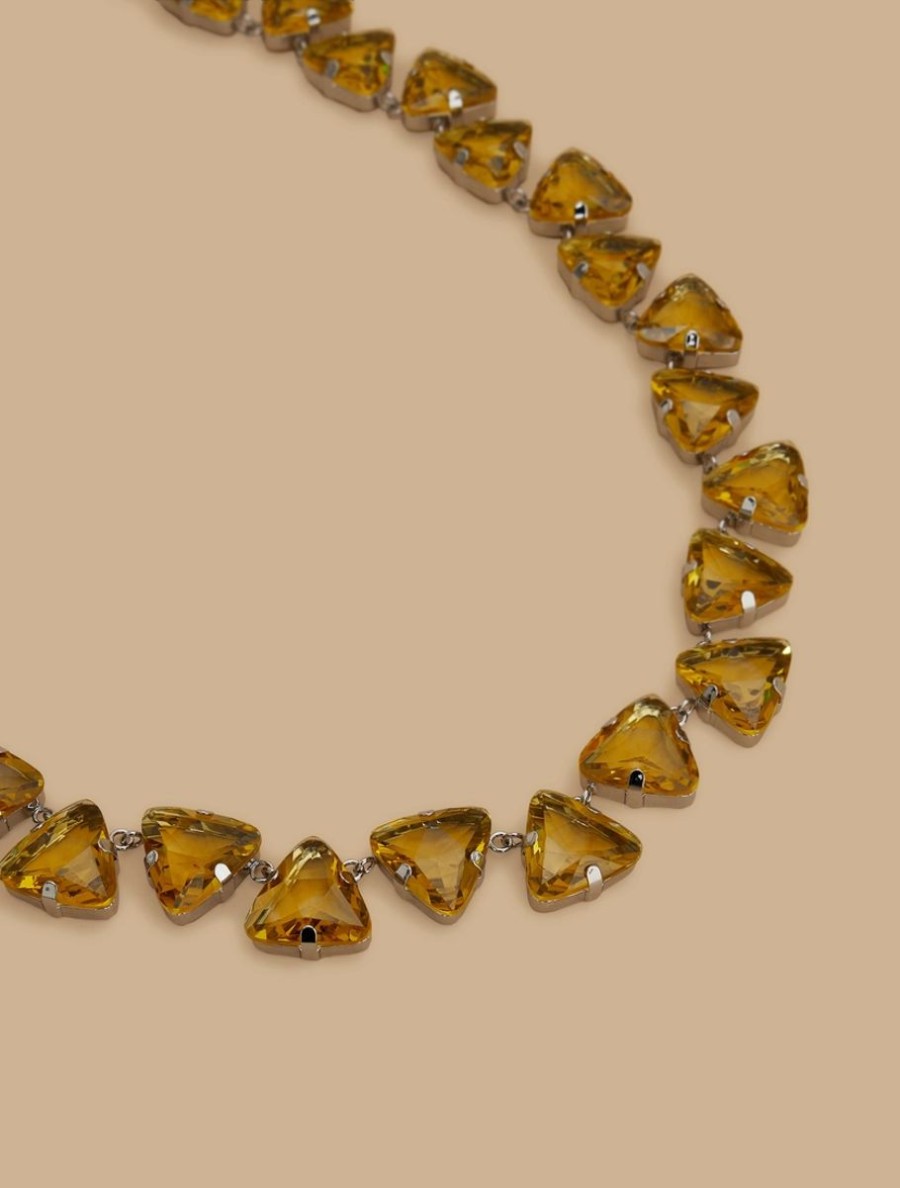 Accessoires Marina Rinaldi | Collier Cabochon Jaune