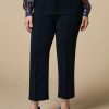 Vetements Marina Rinaldi | Pantalon En Triacetate Marine Fonce