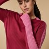 Vetements Marina Rinaldi | Robe En Laine Melangee Fuchsia