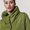 Vetements Marina Rinaldi | Veste Lourde En Toile Deperlante Vert