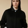 Vetements Marina Rinaldi | Veste Lourde En Laine Et Cachemire Double Face Noir