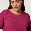 Vetements Marina Rinaldi | Pull En Laine Melangee Fuchsia