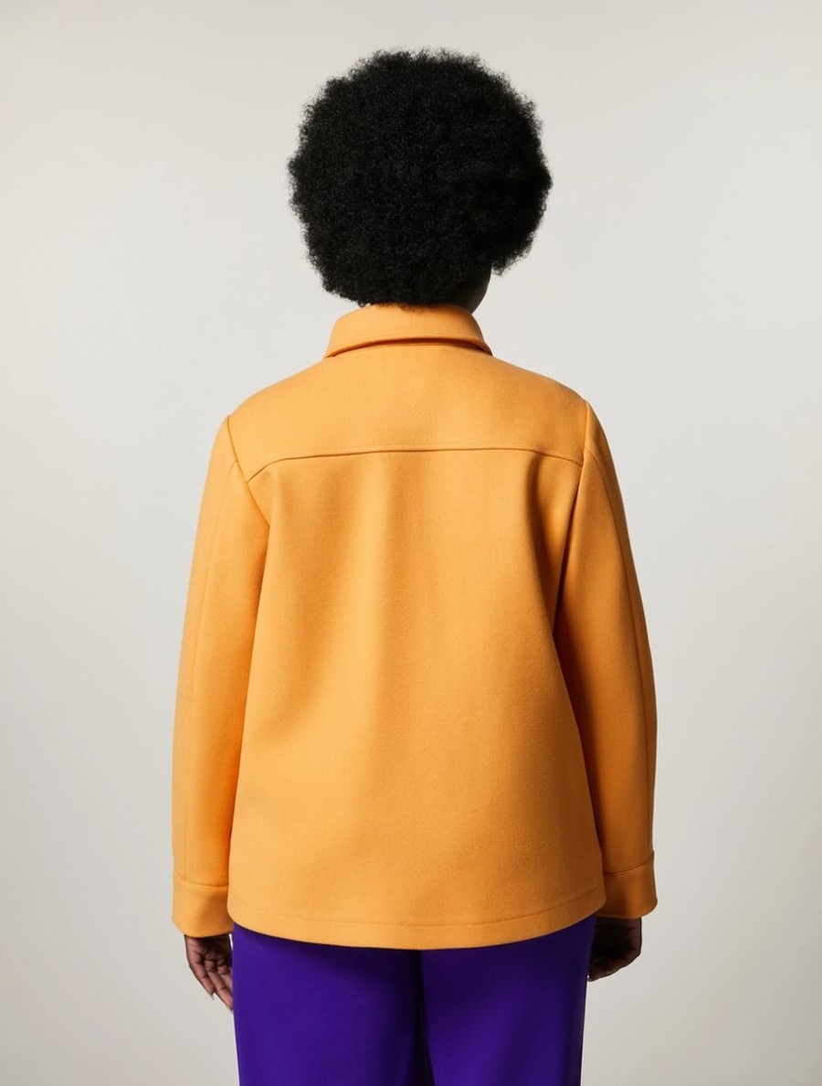 Vetements Marina Rinaldi | Veste En Jersey Compacte Orange