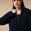 Vetements Marina Rinaldi | Veste Blazer En Triacetate Marine Fonce