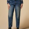 Vetements Marina Rinaldi | Jean Ample En Jean Bleu Ski