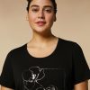 Vetements Marina Rinaldi | T-Shirt En Jersey De Viscose Noir