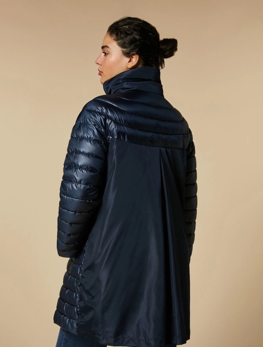 Vetements Marina Rinaldi | Doudoune Longue Matelassee Deperlante Outremer