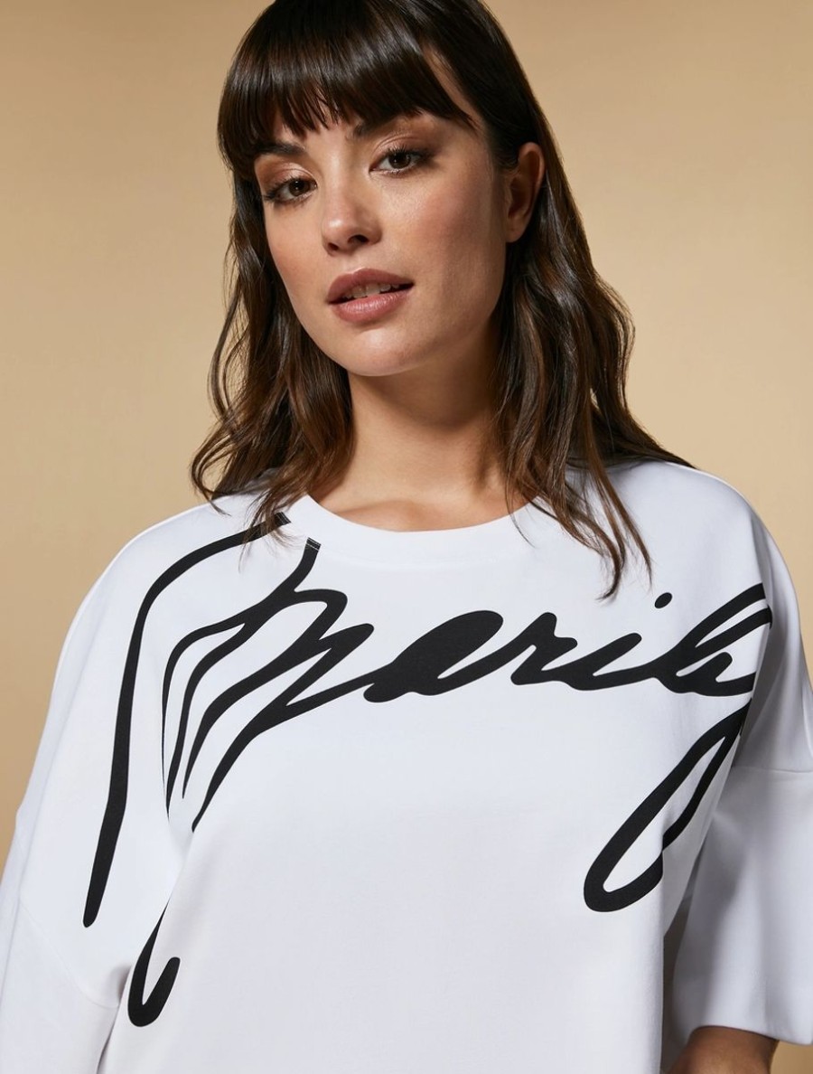 Vetements Marina Rinaldi | T-Shirt Imprime En Jersey Blanc